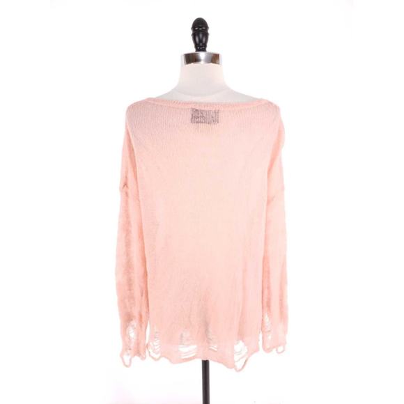 WILDFOX Distress Dice Bateau Slouchy Sweater - Picture 6 of 7